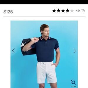 NWT Men's GFore MAVERICK 4-WAY STRETCH SHORT Snow Color